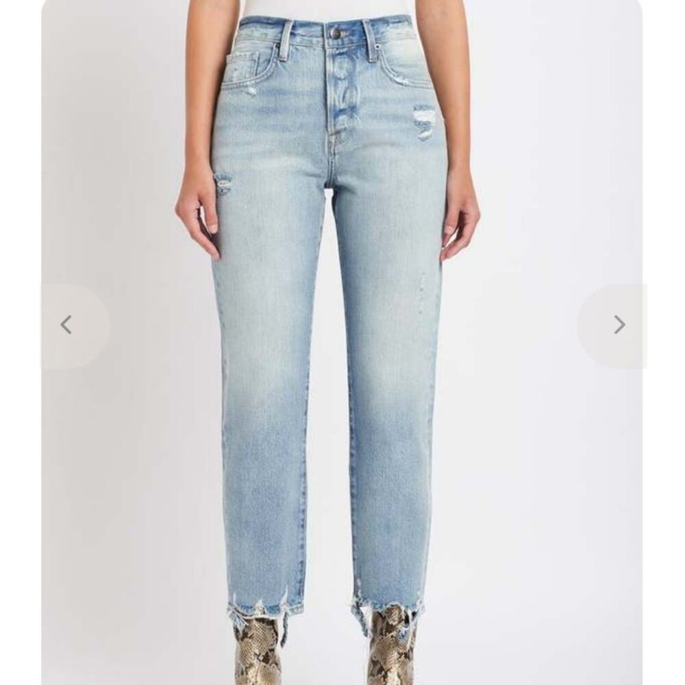 FRAME DENIM LE ORIGINAL JEAN in CLASH Size 27 Distressed 100% Cotton Ankle Crop